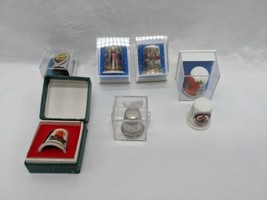 Lot Of (7) Thimbles Circus Circus Mt Rushmore Flowers - £28.39 GBP