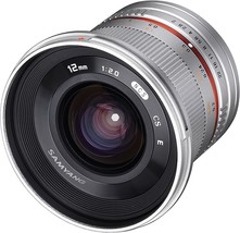 Samyang Sy12M-Fx-Sil 12Mm F2.0 Ultra Wide Angle Lens For Fujifilm, Silver - £254.09 GBP