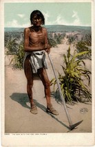 Original ~1910 Moki Pueblo Indian with Hoe Detroit Publishing postcard - $13.86