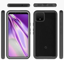 for Google Pixel 4 Shockproof Heavy Duty Bumper Case CLEAR/BLACK - £4.63 GBP