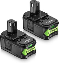 2 Pack 6500Mah P108 Lithium Battery Compatible With Ryobi 18V One Battery For - £60.32 GBP