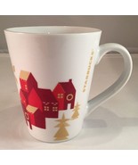 Starbucks Coffee Mug Cup 2013 Holiday Houses Trees Christmas - £7.48 GBP