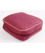 Zippered Jewelry Caddy, Maroon w/Dots, Nylon Microfiber Shell, Travel or... - $8.77