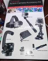 Sunpak Action Camera Accessory Kit 8 Piece Set Go-Pro Nikon and Sony New - $25.64