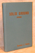Solid Ground  Cosmas J Dokos  a book of poetry 1967 gifted to Norma Zimmer - $75.00