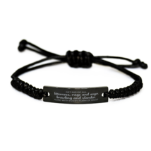 Motivational Christian Black Rope Bracelet, Get rid of all bitterness, rage and  - £19.42 GBP