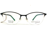 Serafina Eyeglasses Frames ANYA BLACK Cat Eye Half Rim Spring Hinges 51-... - $24.96