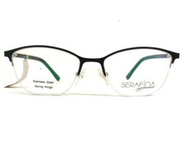 Serafina Eyeglasses Frames ANYA BLACK Cat Eye Half Rim Spring Hinges 51-16-140 - £19.52 GBP