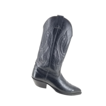 Nocona Women&#39;s 8001-47-103 Cowboy Boots Black Leather Sz 7  Wide - £50.39 GBP