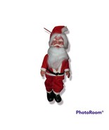 Vintage Santa Claus 11” Plastic Face Felt Body Toy Ornament Decoration - €32,14 EUR