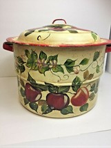 Vintage Kitchen* Harvest Time  Apple*  Decor, Large pot , Hand painted Art - £62.65 GBP