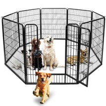 96&quot;L X 39&quot;H 8 Panels Metal Pet Dog Puppy Cat Exercise Fence Barrier Playpen - £134.21 GBP