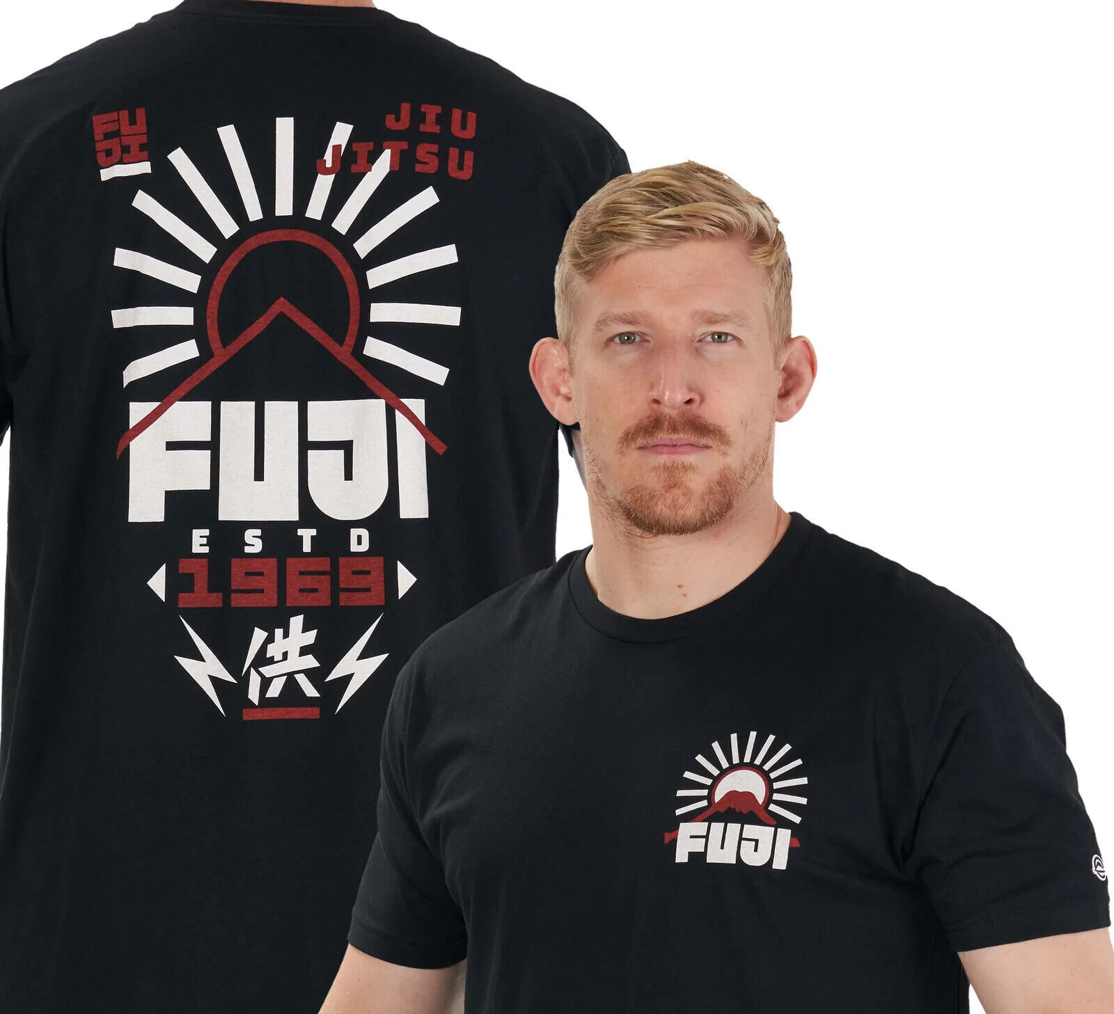 Primary image for New Fuji Sports Rising Sun BJJ Jiu-Jitsu T-Shirt T Tee Shirt - Black
