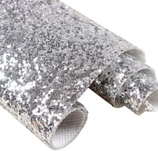 Dhhouse Silver Chunky Glitter Wallpaper Peel And Stick ,Removable Glitter - £28.13 GBP