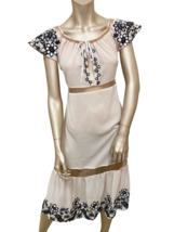 For Love &amp; Lemons Womens Midi Dress Floral Beige Size S - £84.63 GBP