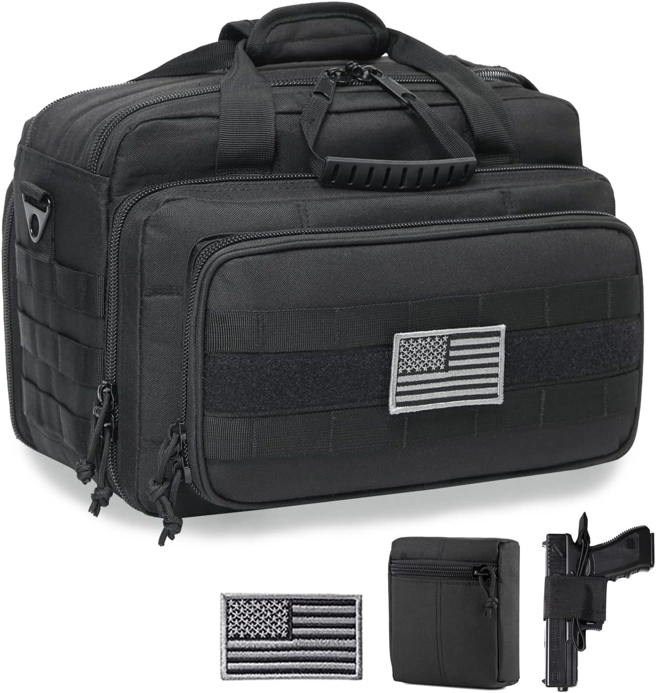 Gun Case Bag Deluxe Medium Size | Tactical 2~4 Pistol Bag Firearm Shooti... - $72.99