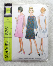 Vintage 1960s Dress McCALLS 8261 Sewing Pattern Size 12 Misses cut - £3.15 GBP