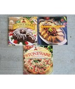 Lot of 3 The Pampered Chef Cook Books Stoneware Sensations Baking, Main Dishes - £12.74 GBP