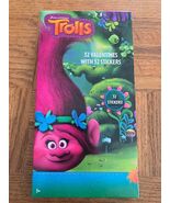 Trolls Valentines Day Cards 32 Count 32 Stickers - $18.69