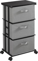 Max Houser Dresser Tower With 3 Drawers For Bedroom, Fabric Storage, Grey - $912.83 MXN