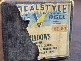 PLAYER PIANO ROLL VOCAL STYLE 11908 SHADOWS V SONG ROLL - £9.33 GBP