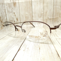 Seiko Brown Titanium Half-Rim Eyeglasses FRAMES - T535 307 53-20-140 Japan NWOT - $49.45