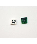 Small Ghost And Frankenstein Horror Halloween 2 Printed Pieces Blocks Mi... - $2.76 CAD