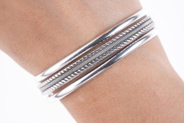 6.25&quot; Retro southwestern Sterling cuff bracelet - £48.35 GBP