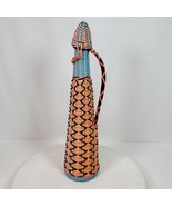 Vintage 1960 Hippie Gypsy Wrapped Bottle 17 Inch Tall EMPTY - $83.22