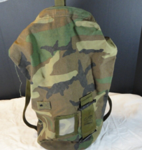 NEW WATERPROOF BDU BATTLE DRESS CAMOUFLAGE BAG W HOOK &amp; LOOP CLOSURE HUN... - $16.62