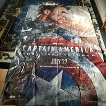 Captain America Original Movie Theater Lobby Vinyl Poster Banner 60&quot;x96&quot; - £82.90 GBP