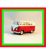 1963 VOLKSWAGEN T1 BUS RED/WHITE WELLY 1/34 DIECAST CAR COLLECTOR'S MODE... - €29,15 EUR