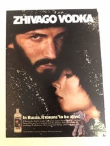 Zhivago Vodka Vintage Print Ad pa9 - $8.90