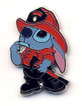 Disney Lilo &amp; Stitch Scoop and Friends Stitch as Fireman Smokey Miller pin - £15.82 GBP