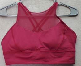 Lululemon Sports Bra Womens Size 8 Red Padded Underwired Criss Cross Back Logo - £18.05 GBP