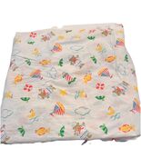 Vintage Teddy Beddy Bear Cotton Crib Sheet Riegel ROM 100% Cotton Sailboat - $18.99