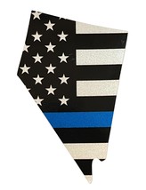 NEVADA Thin Blue Line USA Flag Reflective Decal Sticker Police - £4.87 GBP