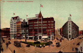 Seattle WA- Washington, Pioneer Place, Aerial, Antique, Vintage Postcard BK57 - £5.51 GBP