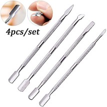 Stainless Steel Double Ended Pusher Spoon Remover Cuticle Manicure Pedicure N... - £5.42 GBP