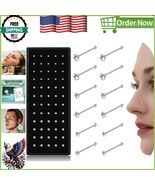Affordable 60-120 Pcs Nose Studs in Three Crystal Sizes - Perfect Gift Set - $280.49 MXN