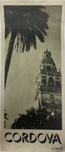 Vintage Cordova, Spain Black and White Travel Tourist Brochure - £7.02 GBP