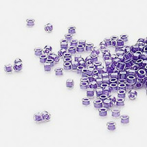 Miyuki Delicas 11/0, Shim Purple 906, 50g bag of delica beads - $14.50