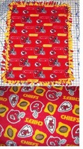 Kansas City Chiefs Baby Blanket Fleece Pet Lap Red Gold 30&quot; x 24&quot; NFL Football - £34.33 GBP