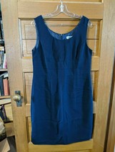 Coldwater Creek 12 Sleeveless Dress Blue Navy Lined - £15.92 GBP
