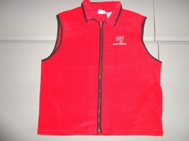 Red Tampa Bay Buccaneers Football Fleece Zippered Vest Jacket  Adult L E... - £15.62 GBP