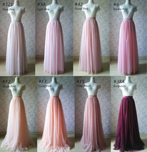 Rose Pink Midi Tulle Skirt Outfit Ladies Custom Plus Size Tulle Skirt image 12