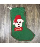 Vintage Handmade Felt Christmas Holiday Stocking JANET - $15.99