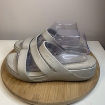 Crocs Monterey Strappy Wedge Womens Size 10 Sandals Slip On Comfort Shoe... - $24.74