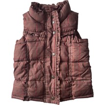 Baby GAP Puffer Vest Girls 3T Tartan Plaid Fleece-Line Gorpcore - $19.68