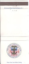 DC Matchbook Cover Washington The Army And Navy Club - £1.55 GBP